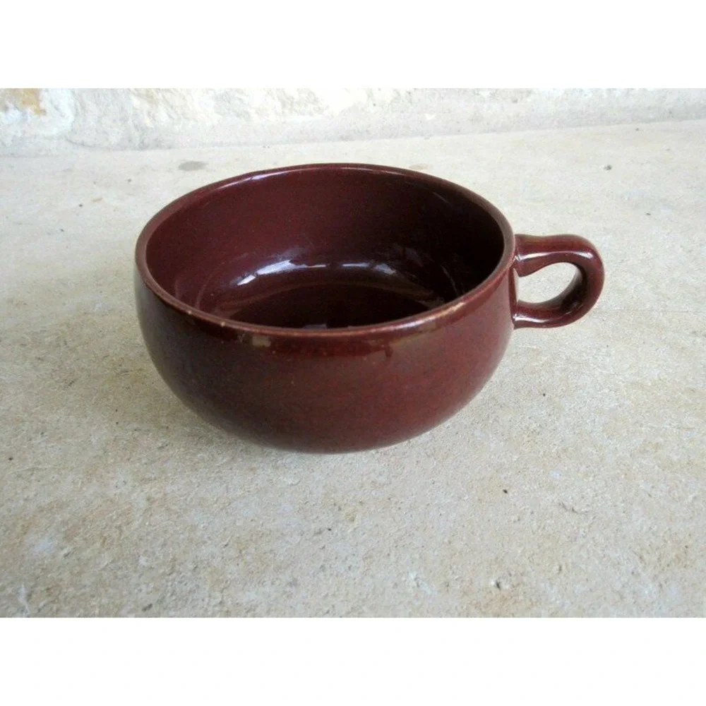 Russel‎ Wright Steubenville American Modern Bean Brown Flat Cup